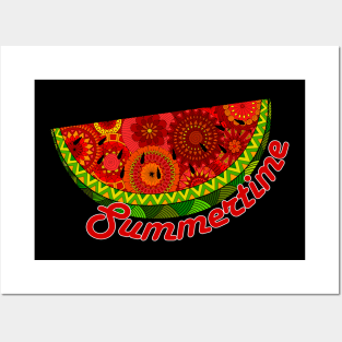 Watermelon Art with Summertime Posters and Art